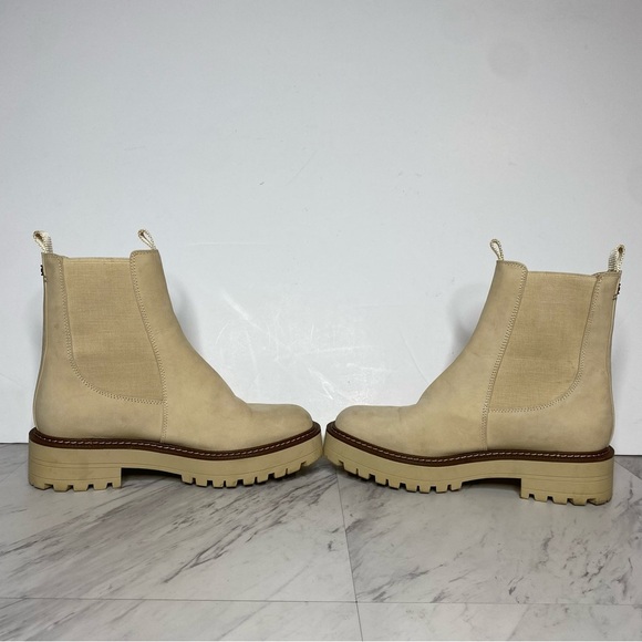 Sam Edelman Laguna Cream Nubuck Lug Sole Chelsea Boot 7 1/2 W - Picture 6 of 16